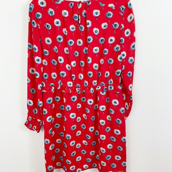 J. Crew  Red Longfellow Floral Dress Size 4 - Picture 5 of 9